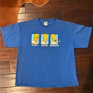 2004 Homer Simpson Blue T-shirt The Simpsons TV Show Cartoons